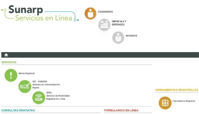 Servicio Publicidad Registral en Línea